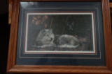 Wolf Art Print Framed And Matted