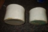 Set Of Two Pottery Crocks