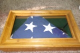 Oak Flag Display Case