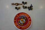 Delay Program Marine Us Marines Badge, Tie Clip And Pins