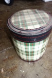 Tartan Plastic Cooler Vintage