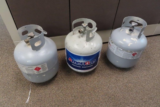 3 - 15 lb. Propane Tanks