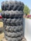 Industrial lug backhoe tires