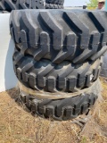 Industrial lug backhoe tires