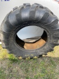 Industrial lug backhoe tire