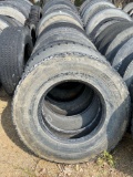 Row of semi truck tire cases