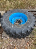 Skid steer tire and rim