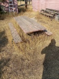 Picnic table and two benches