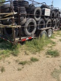 20 foot car trailer with tire rack