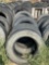 Row of semi tire casings