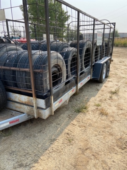 Trailer with tire cage