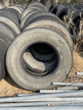 Row of semi tire cases