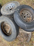 Lot of miscellaneous tires and some rims