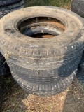 Four 8-14.5 tires