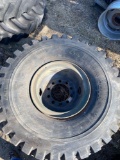 Loader tire with wheel