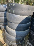 Lot of seven road roller tires 7.50?15 NHS