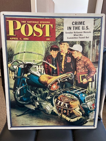 Saturday Evening Post Metal sign