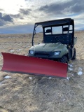 Polaris Ranger 700 side by side ATV with plow