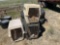 Three dog kennels