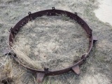 Antique tractor wheel