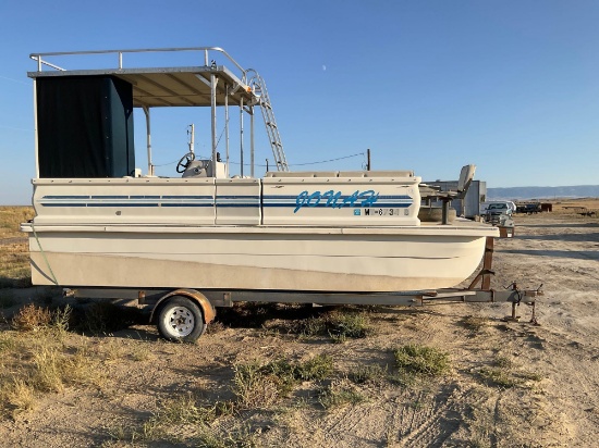 Pontoon and trailer