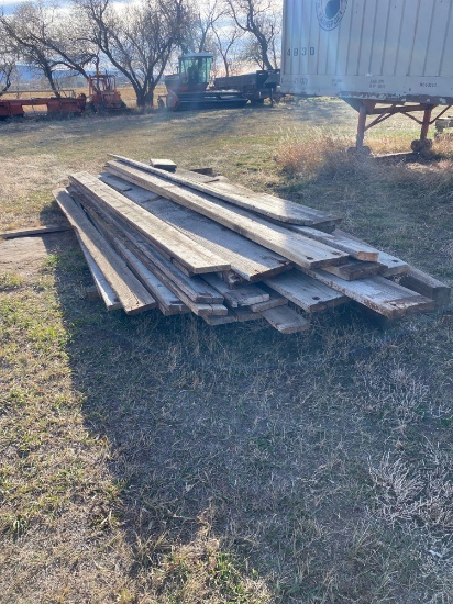 Used lumber pile