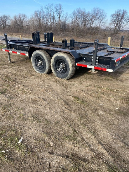 15 foot tandem trailer with 7000 pound axles