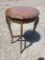 Wood End Table, Round, Scalloped edge, 17 in wide x 27 in high