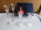 Cristal D'arques Maintenon candle sticks and glass candle sticks