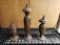 Three Decorative Candle stick holders, 1 defect see photos