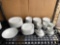 81 piece Dishes Set White Scallop