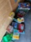 Tote of Old Toys - puzzles, construction sets, lights alive, more vintage