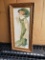 11x23 in. Framed Art - Green Woman J. Barrick