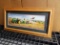 25x13 in. Framed Art - Pheasants and Corn Harvest