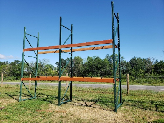Pallet Racking, Three 14 ft. uprights and Eight 8 ft. beams
