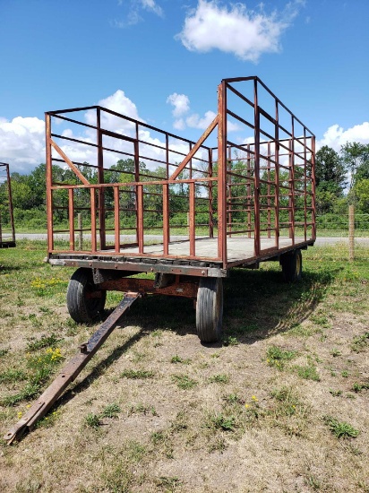 Hay Wagon Trailer, 16x8 ft deck, 7 ft high sides