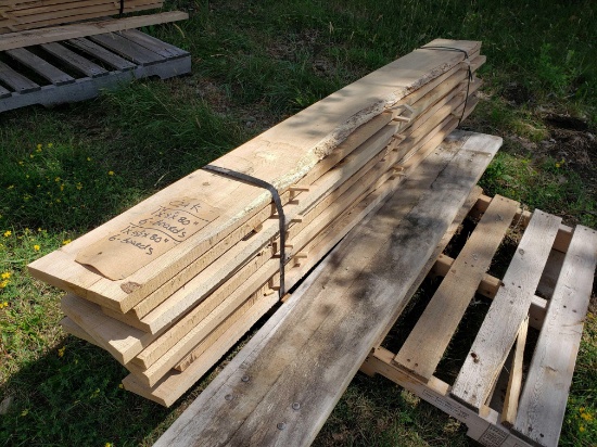 Rough Cut Wood, Oak, 6 boards at 1x8x80 in., 6 boards at 1x4.5x80 inches, 12 total
