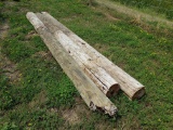 3 Posts, roughly 12 ft long, 8-10 in. diameter