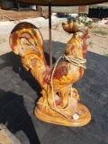 Ceramic Rooster Lamp, 30 in tall