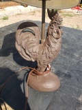 Metal Rooster Lamp. 23 in tall