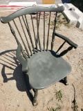 Dark Green Wood Rocking Chair