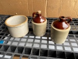 Small Stoneware - TWO jugs and bowl