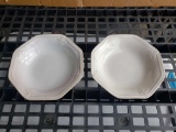 Two White Dishes
