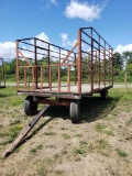 Hay Wagon Trailer, 16x8 ft deck, 7 ft high sides