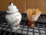 Fine China Jar and Decorative Glass