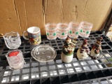 Christmas Holiday Lot, cups, candle votives, snowman figurines