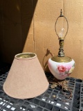 Vintage Lamp, glass and brass