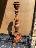 Wood Lamp Base, 24 in tall