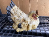 Laying Chicken Hen Statue