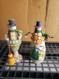 Two Snowman Figurines